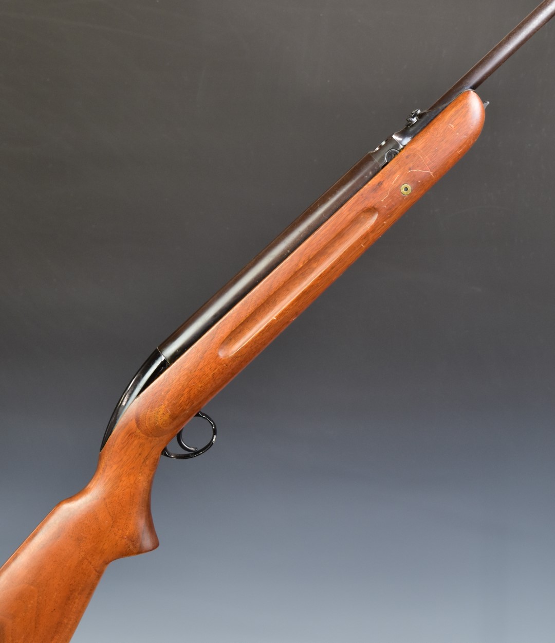 BSA Airsporter .177 under-lever air rifle with semi-pistol grip and adjustable sights, serial number