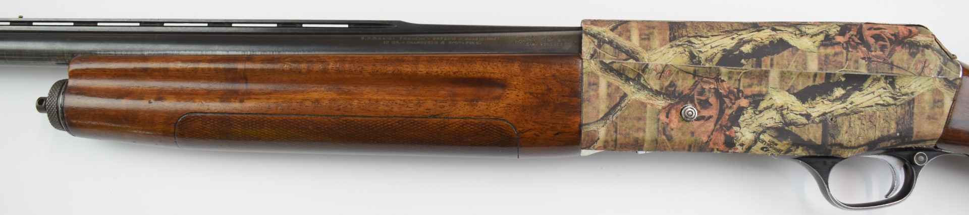 Luigi Franchi 12 bore three-shot semi-automatic shotgun with camouflage lock, chequered semi- - Image 18 of 20