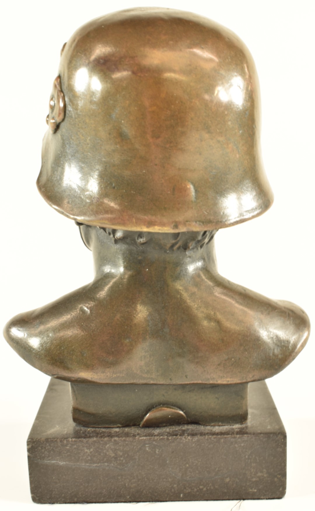 Bronze bust of a German soldier, 15cm tall - Image 3 of 5