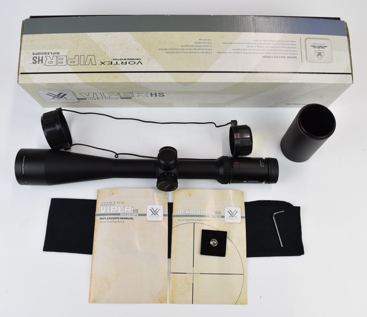 Vortex Viper HS VHS-4319 6-24x50 Dead-Hold BDC rifle scope, in original box with owner's manual. - Image 2 of 4