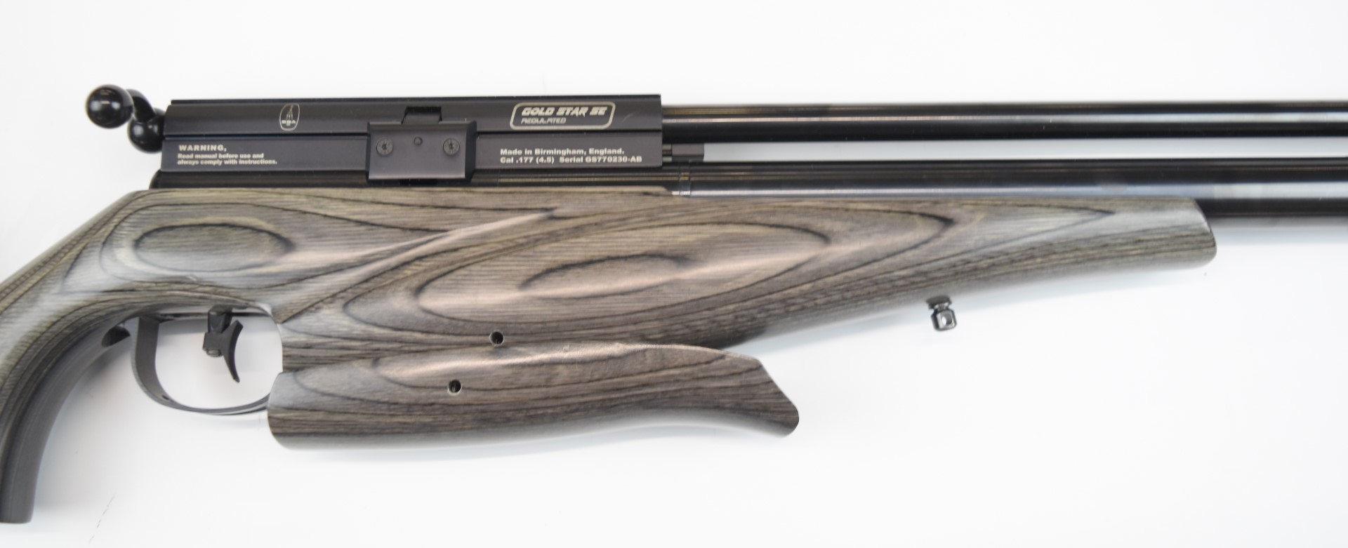 BSA Gold Star SE Regulated .177 PCP air rifle with show wood stock, semi-pistol grip, adjustable - Image 4 of 20
