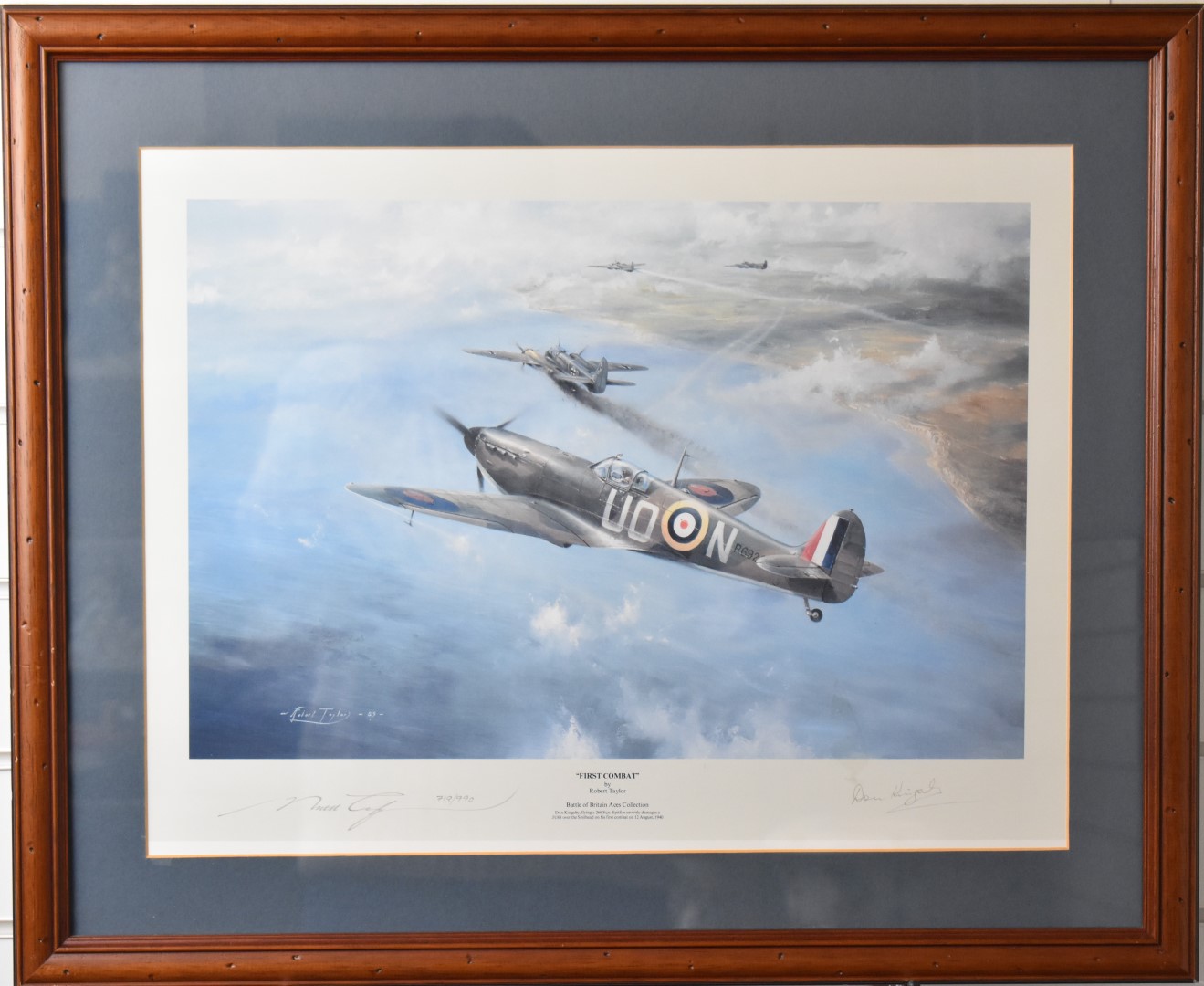Royal Air Force WW2 Robert Taylor limited edition print number 719/990 'First Combat' from the - Image 2 of 7
