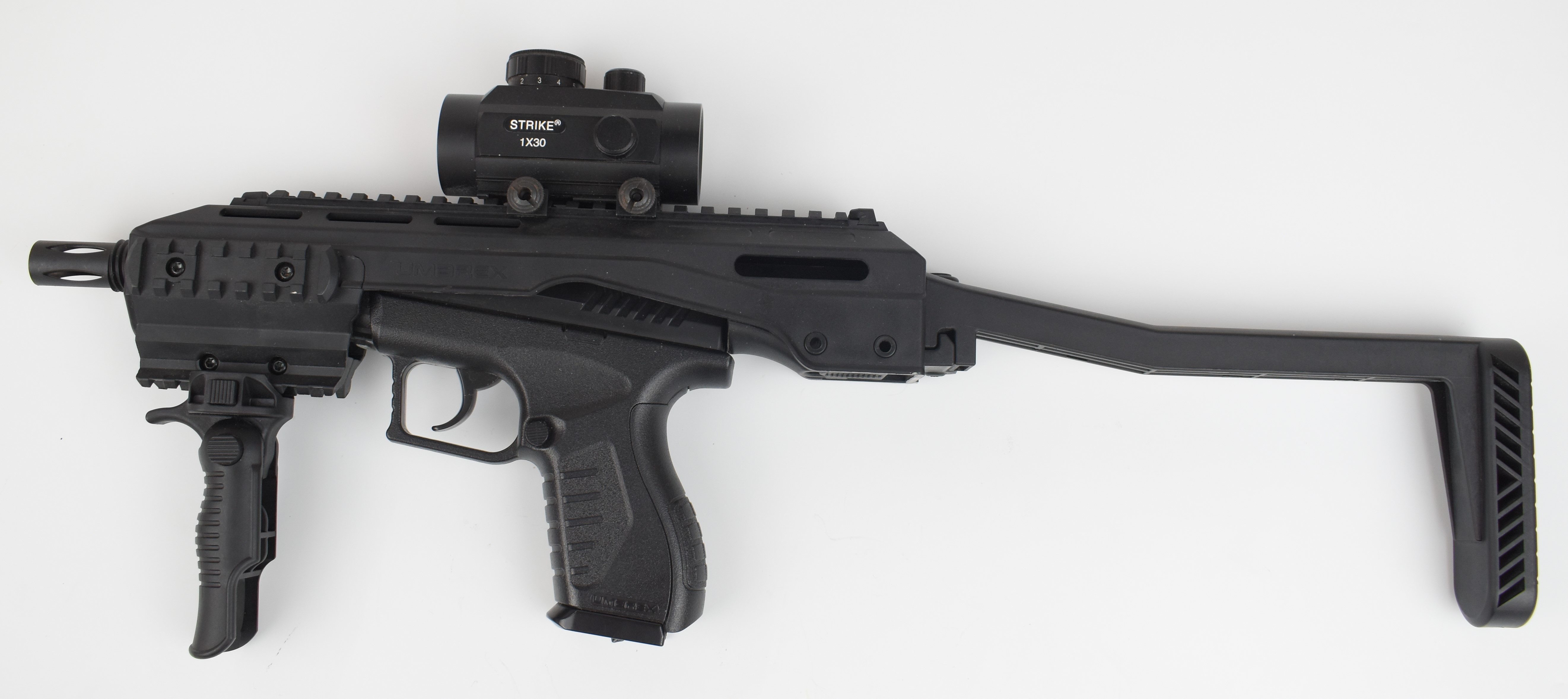 Umarex XBG .177 air pistol with Tac Kit and Strike 1x30 scope, serial number 13F73956. - Image 2 of 14
