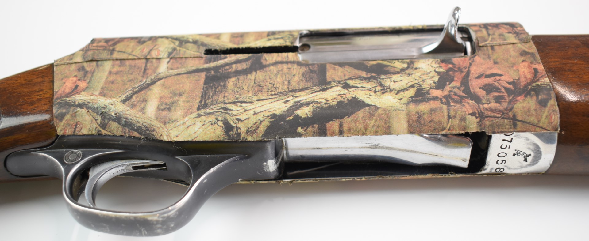 Luigi Franchi 12 bore three-shot semi-automatic shotgun with camouflage lock, chequered semi- - Image 12 of 20