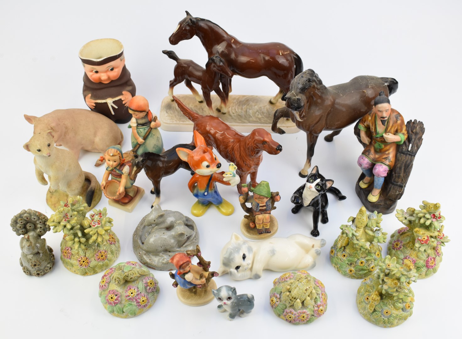 Collection of figures including Beswick, Royal Doulton, Goebel Hummels, Aynsley, German mare and - Image 2 of 3