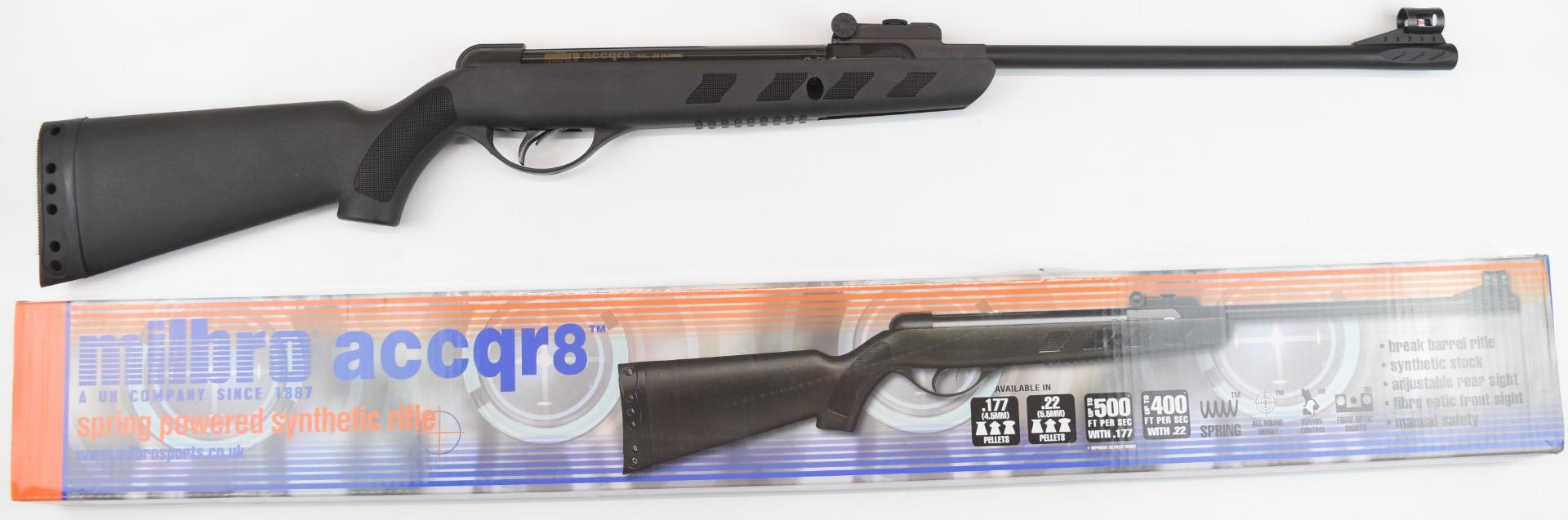 Milbro Accqr8 .22 break barrel air rifle with composite stock, chequered semi-pistol grip and forend - Image 2 of 20