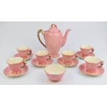 Fourteen pieces of Royal Winton teaware with flower handles