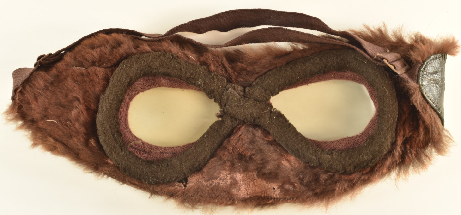 WW1 Royal Flying Corps fur lined flying goggles - Image 2 of 2