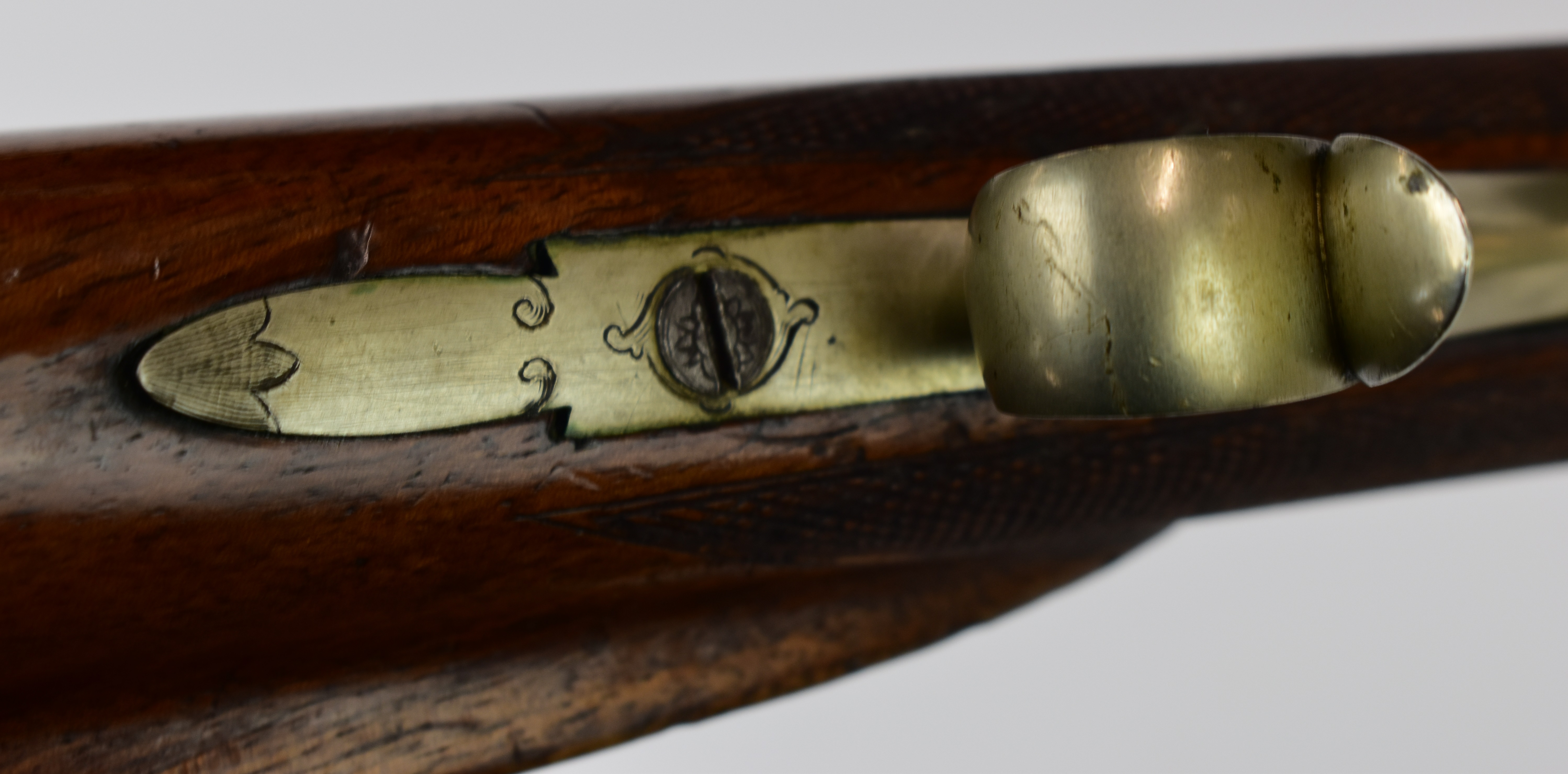 G Richter of Breslau side-lever cocking 8mm air rifle with named top plate, scrolling engraving to - Image 16 of 17