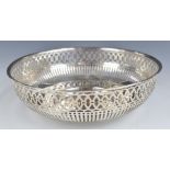 Canadian or American silver bowl with pierced decoration, marked 925/100, sterling and with marks