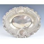 Mappin & Webb Victorian hallmarked silver dish or bowl with embossed decoration, London 1888,