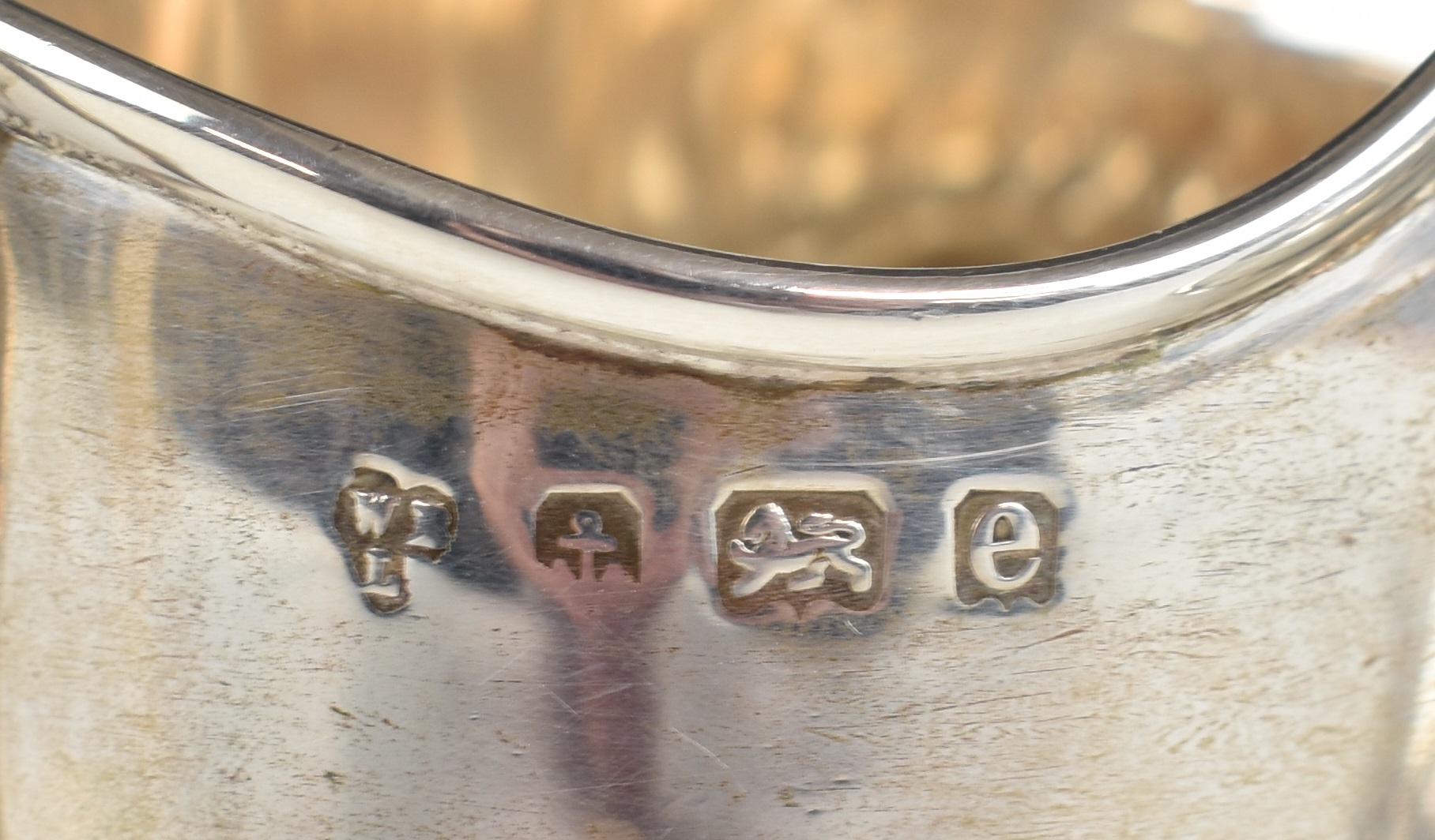 Three hallmarked silver items comprising pierced bowl, pedestal bowl and a milk jug, diameter of - Image 5 of 6