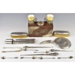 Silver mounted and similar items to include Bridge box, two Mappin & Webb hallmarked silver