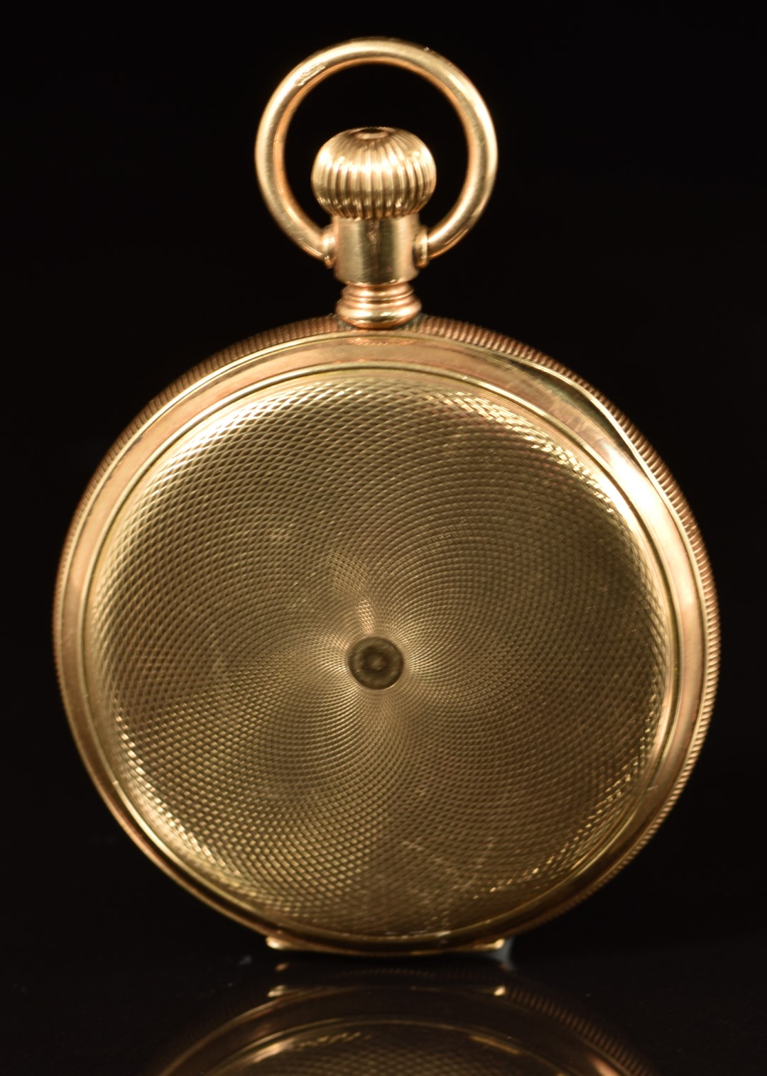 Elgin 9ct gold keyless winding full hunter pocket watch with subsidiary ...