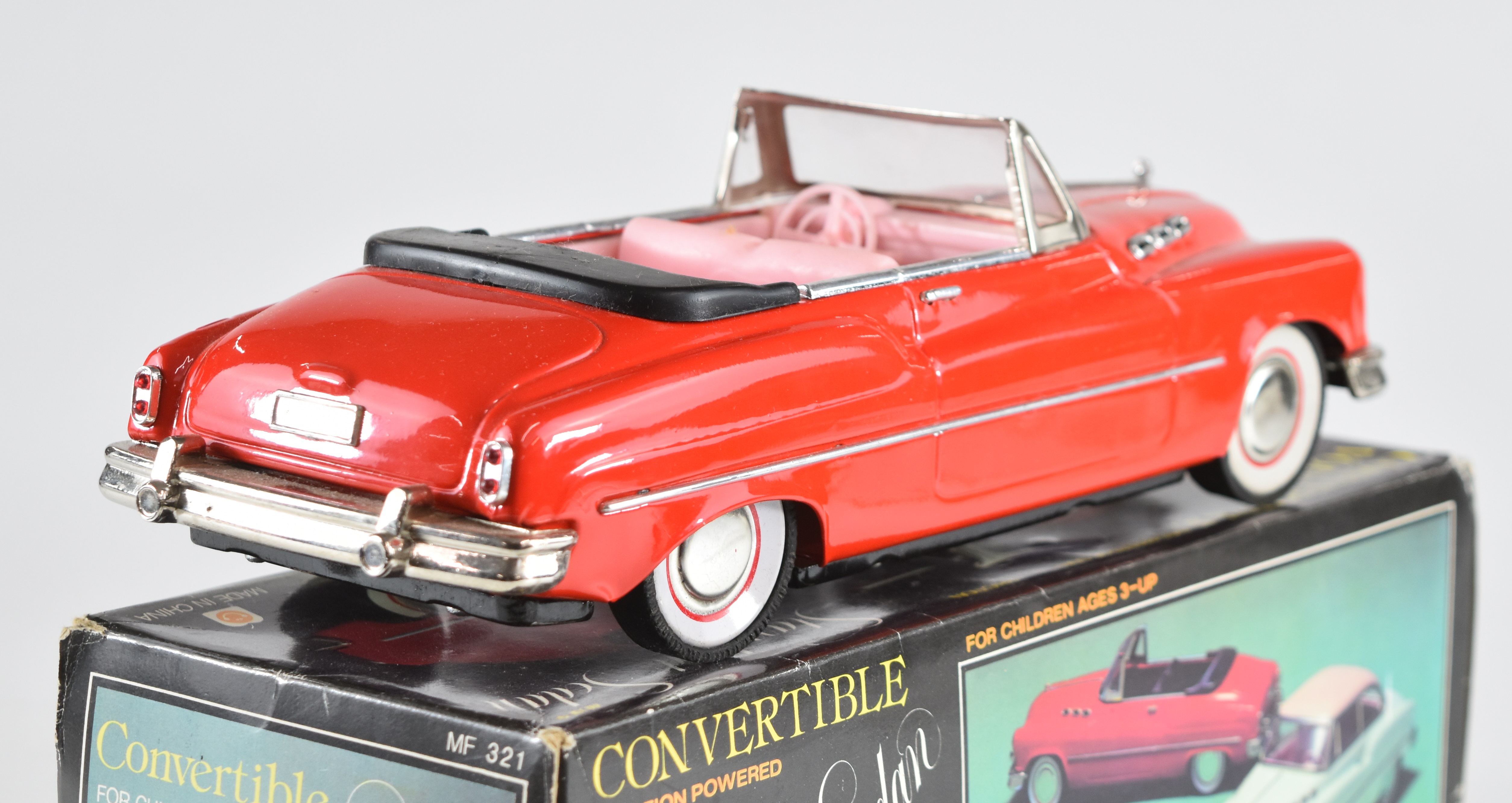 Five American style friction and clockwork tinplate cars including Cadillacs, all in original - Image 10 of 10