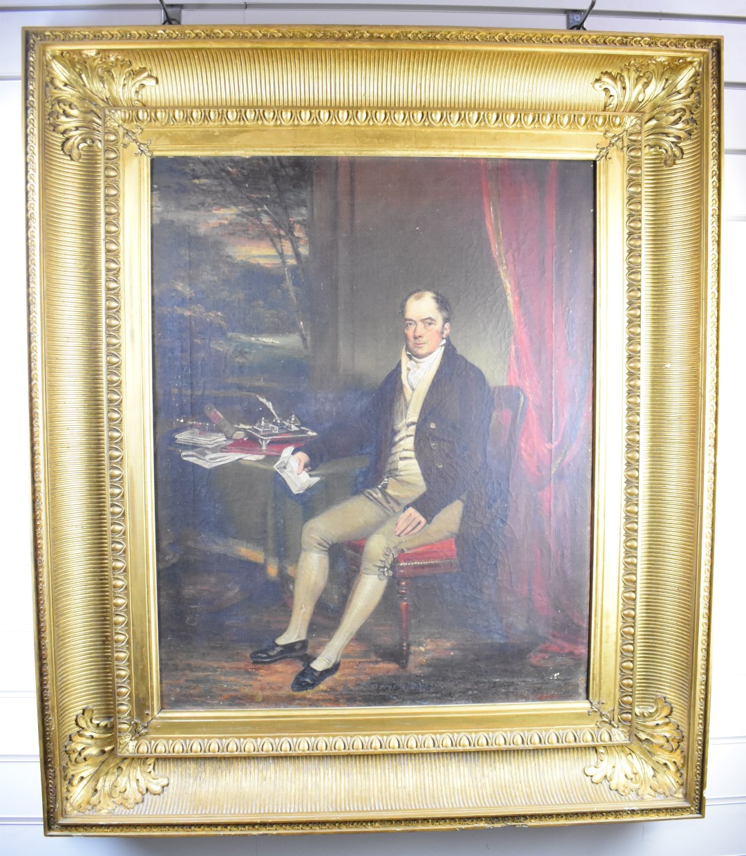 Attributed to Henry Singleton (1766-1839) portrait of Thomas Daniel, sugar trader and slave owner ( - Image 2 of 5