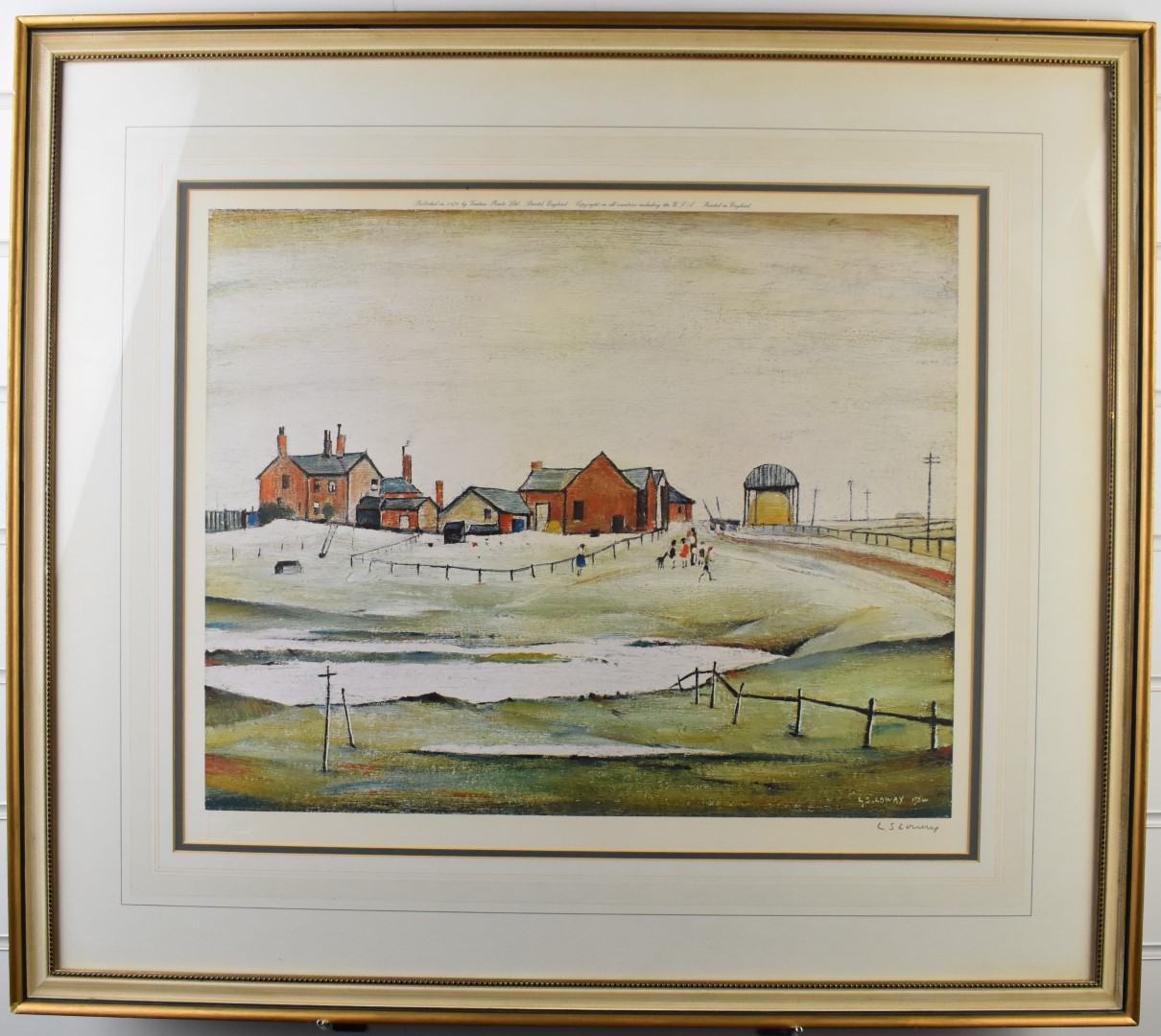 Laurence Stephen Lowry RBA RA (1887-1976) signed limited edition (of 850) print 'Landscape with Farm - Image 3 of 7