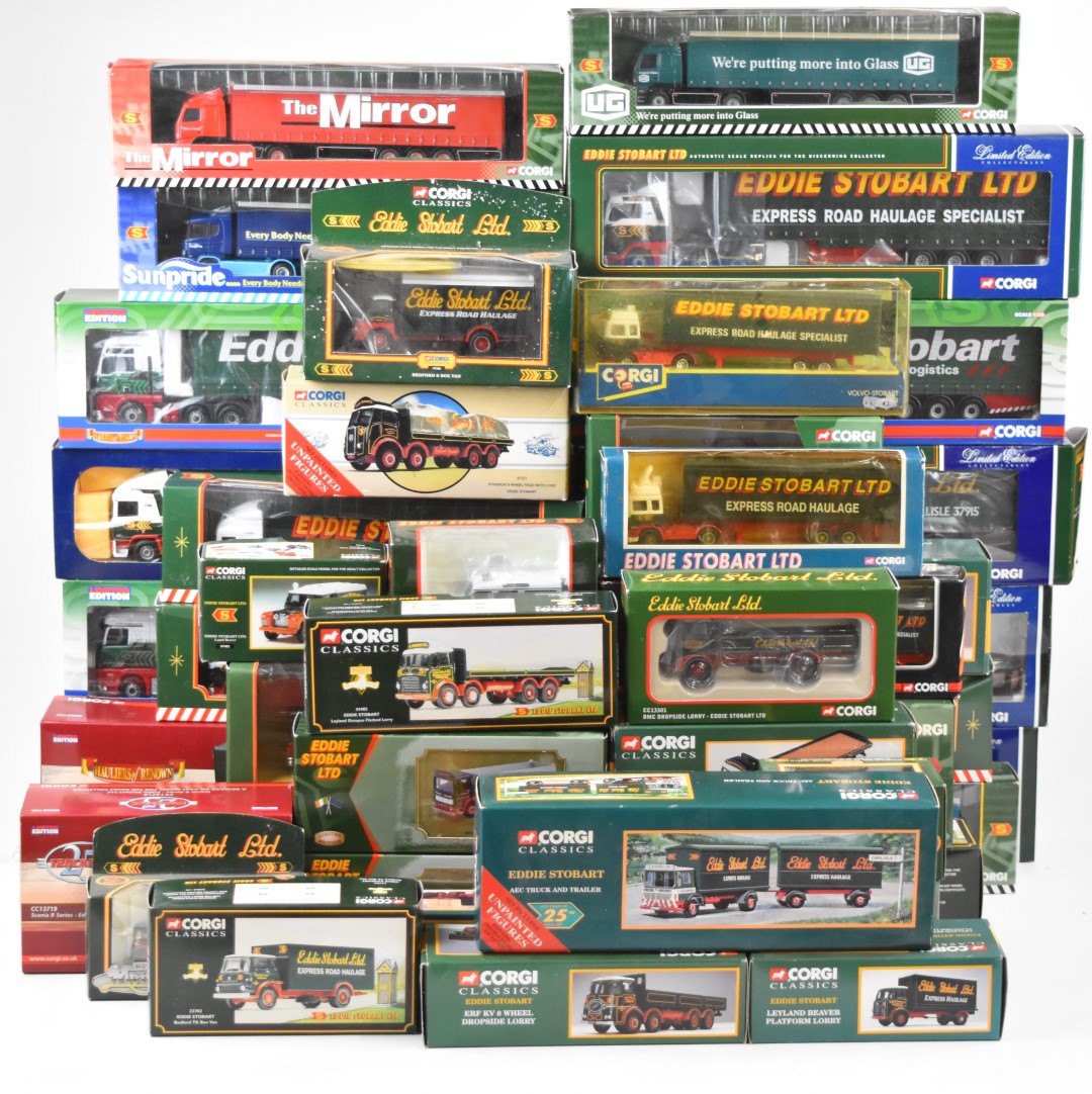 Forty two Corgi Eddie Stobart Ltd diecast model haulage vehicles to include Foden 8 Wheel Rigid