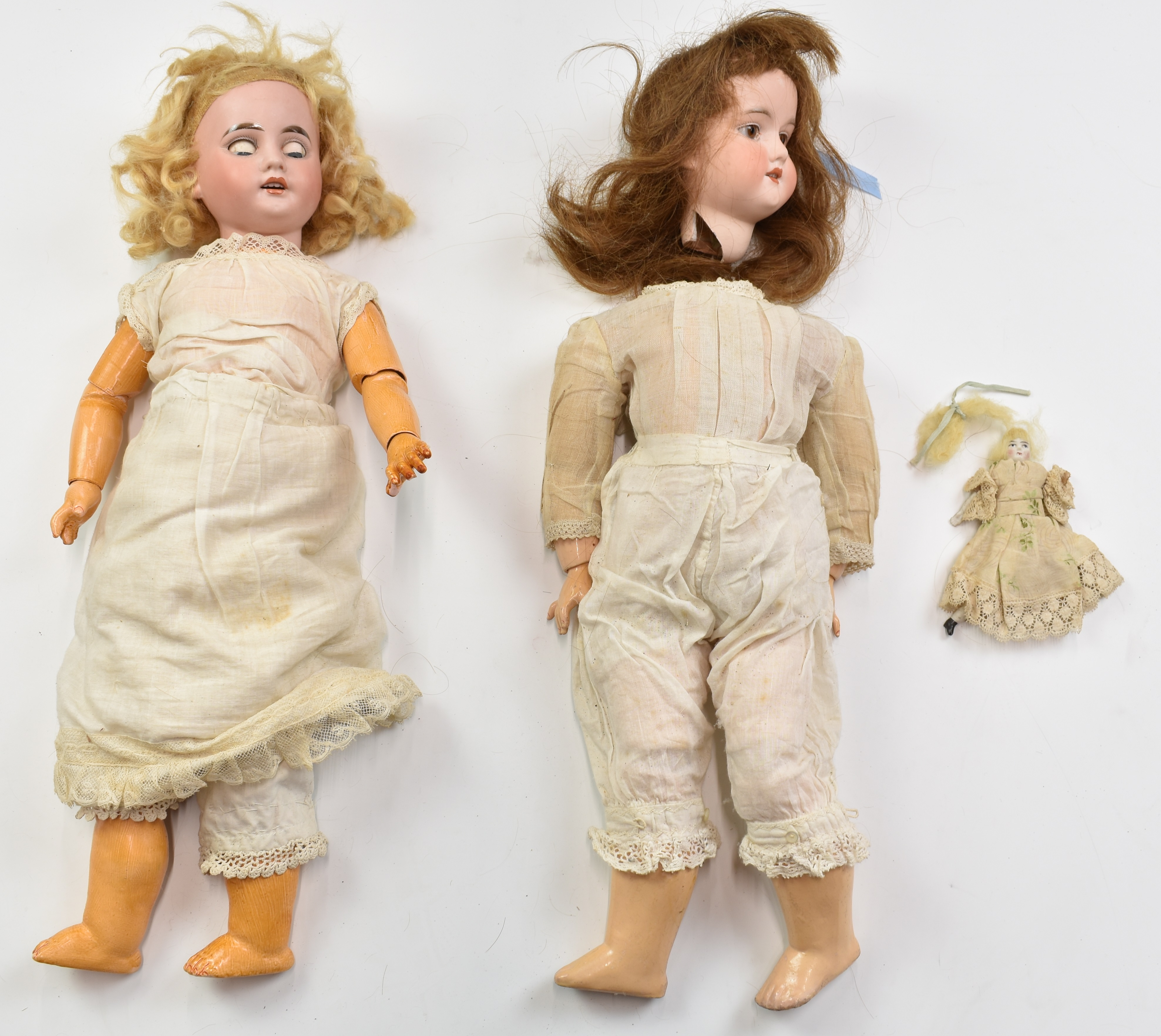 Two Armand Marseille bisque headed dolls comprising one with weighted blue eyes, open mouth, - Image 2 of 6