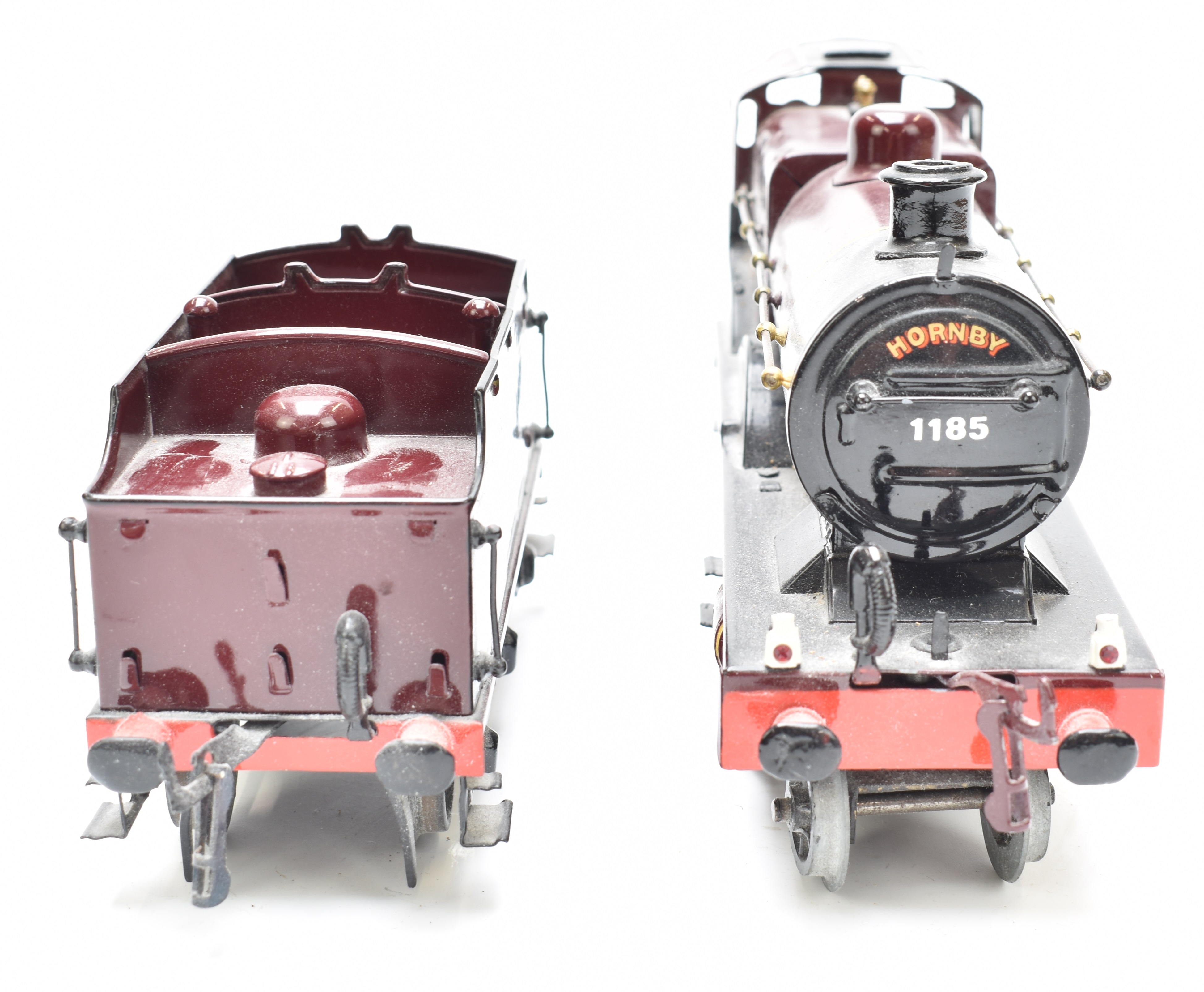 Hornby 0 gauge clockwork LMS 4-4-0 model railway tender locomotive - Image 4 of 5