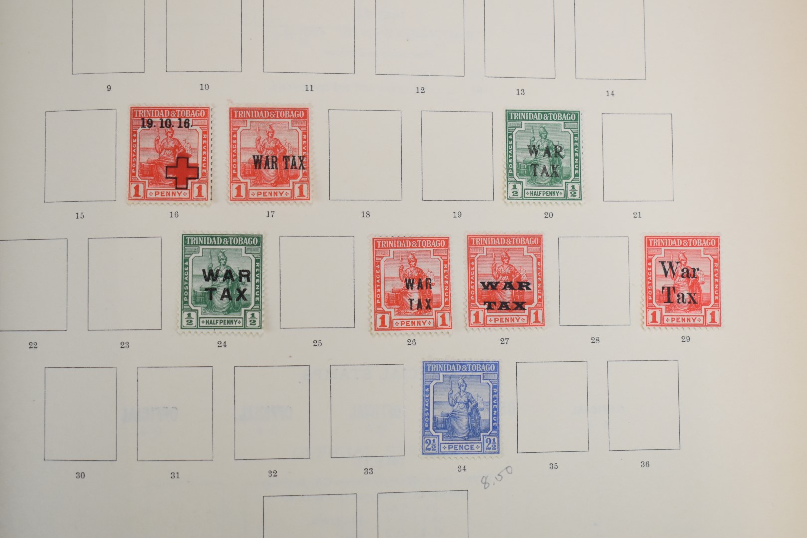 The Imperial Postage Stamp Album from Queen Victoria to George V, sparsely filled - Image 7 of 13