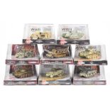 Eight Corgi WWII Legends 1:50 scale diecast military vehicles to include Panther Ausf.A Regimental