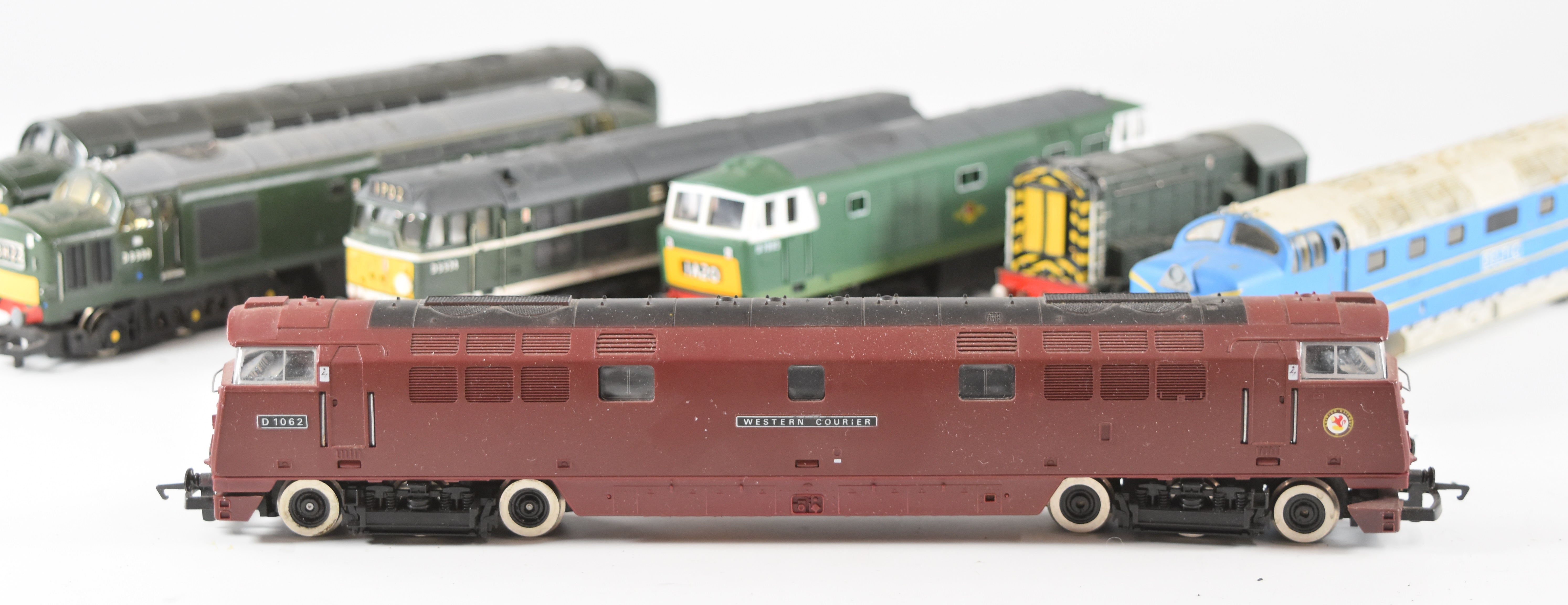 Seven 00 gauge model railway diesel locomotives comprising Hornby Western, Lima Deltic, Jouef - Image 2 of 8