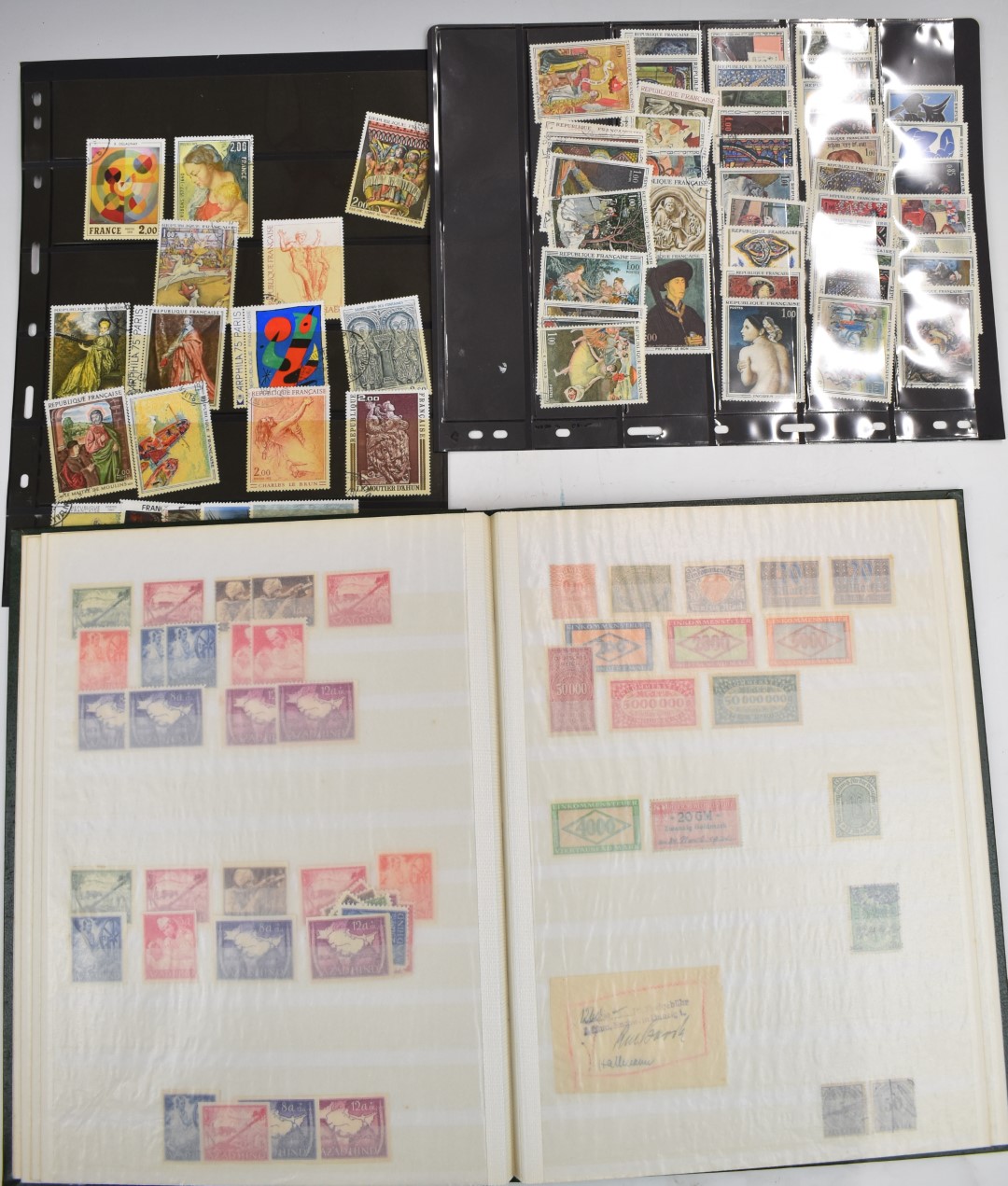 A mint and used French stamp collection in various folders and stockbooks from 1853 Napoleon III - Image 3 of 17