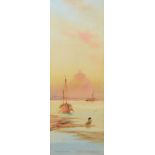 Thomas William Garmin Morris (1860 - c1930) watercolour maritime coastal scene St. Michaels Mount,
