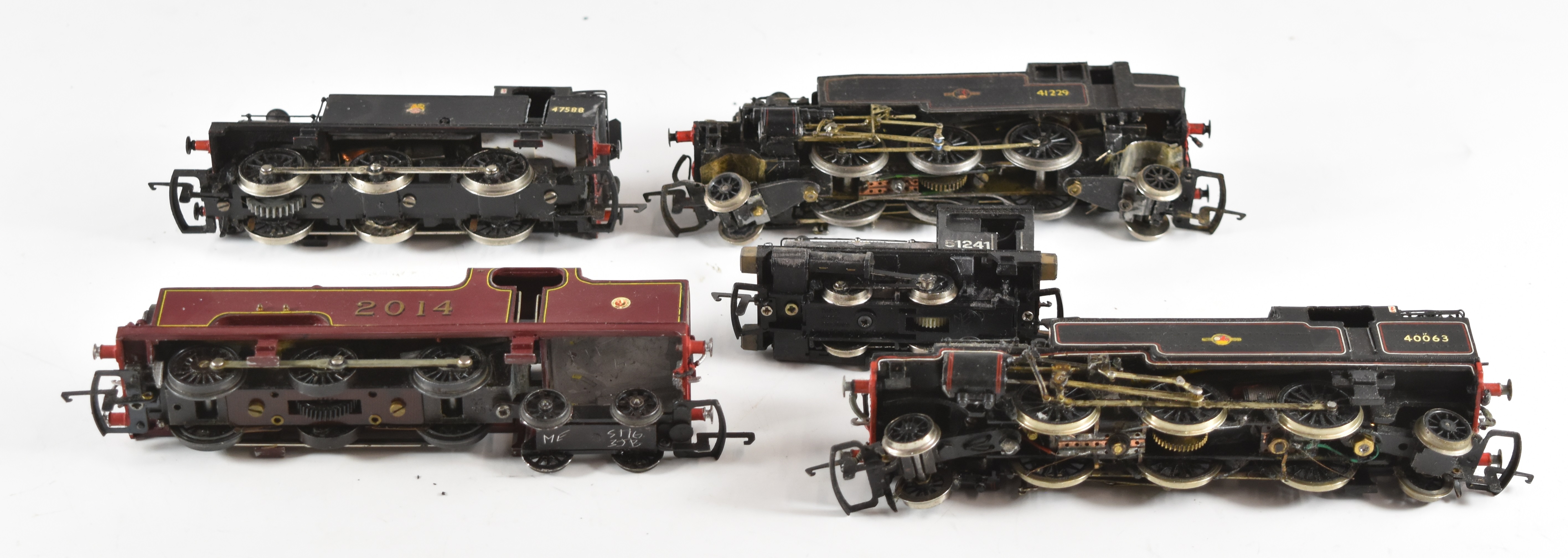 Five 00 gauge model railway steam locomotives comprising Bachmann Dapol 0-4-0 saddle tank, white - Image 7 of 7