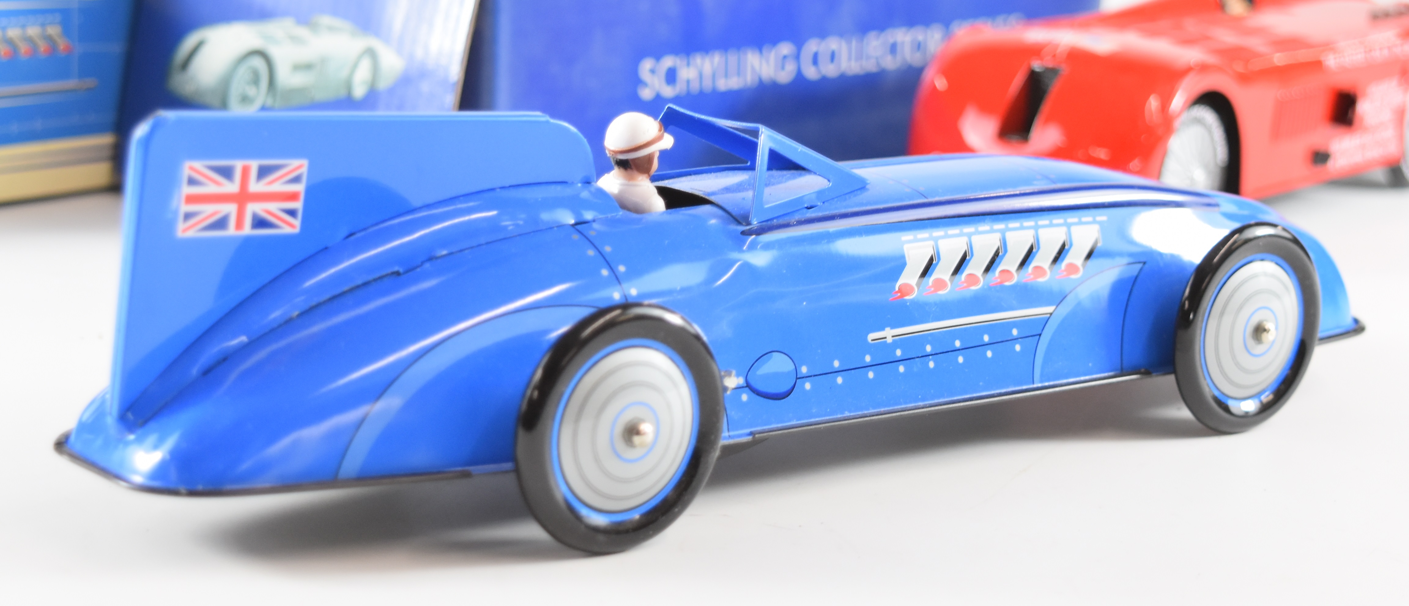 Two Schylling Collector Series tinplate land speed record cars comprising Sir Ian's Bluebird and The - Image 7 of 7