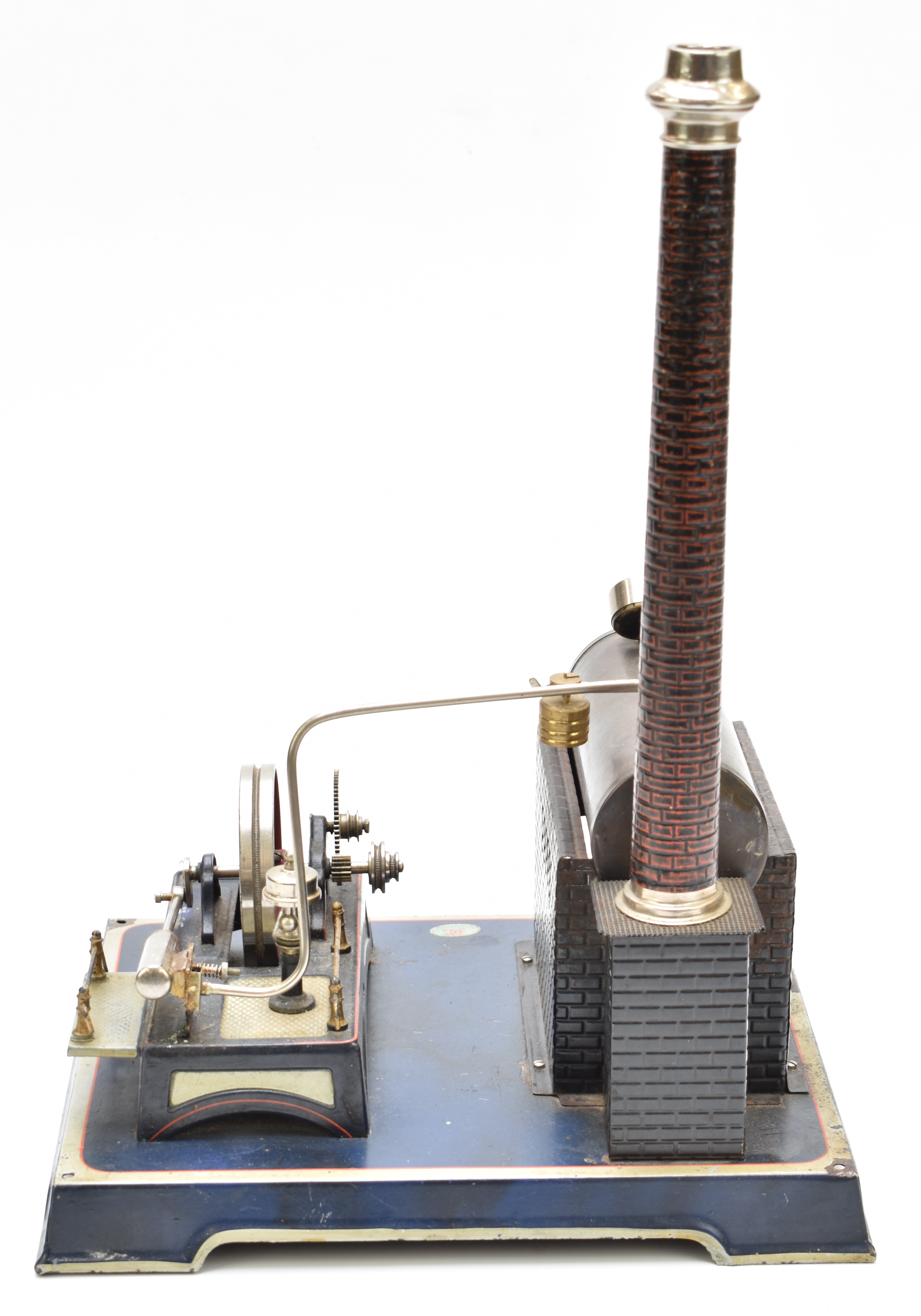 Doll and Cie stationary live steam engine, the boiler with faux brickwork base and chimney, the - Image 4 of 6