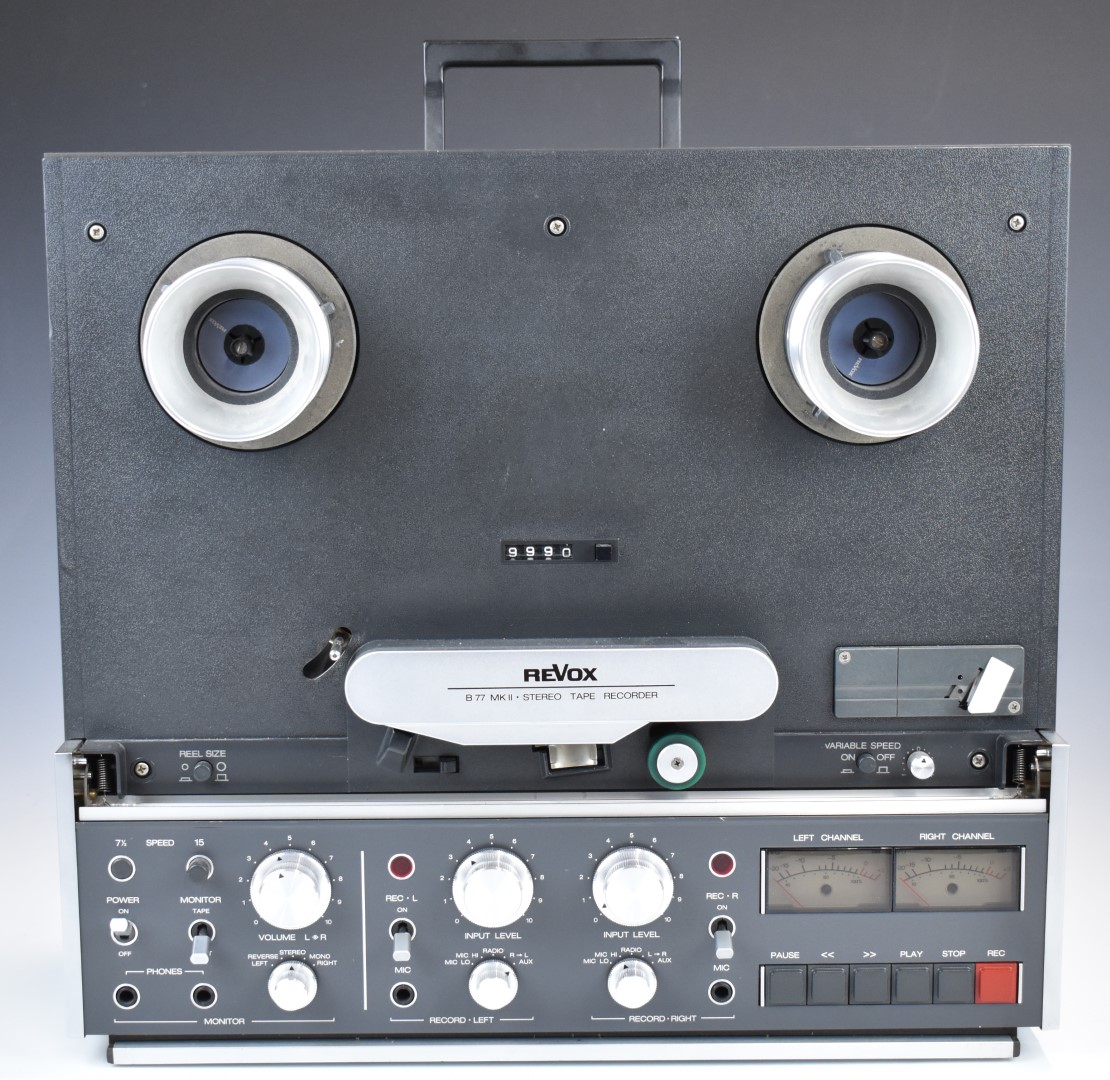 ReVox B77 Mk2 half track stereo tape recorder, serial number 127396, built in October 1982 and