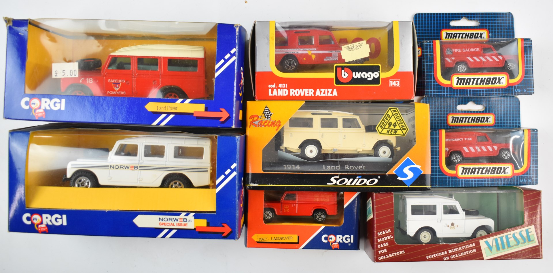 A collection of diecast model Land Rovers to include Corgi, Solido, Active Response, Matchbox and - Image 3 of 6