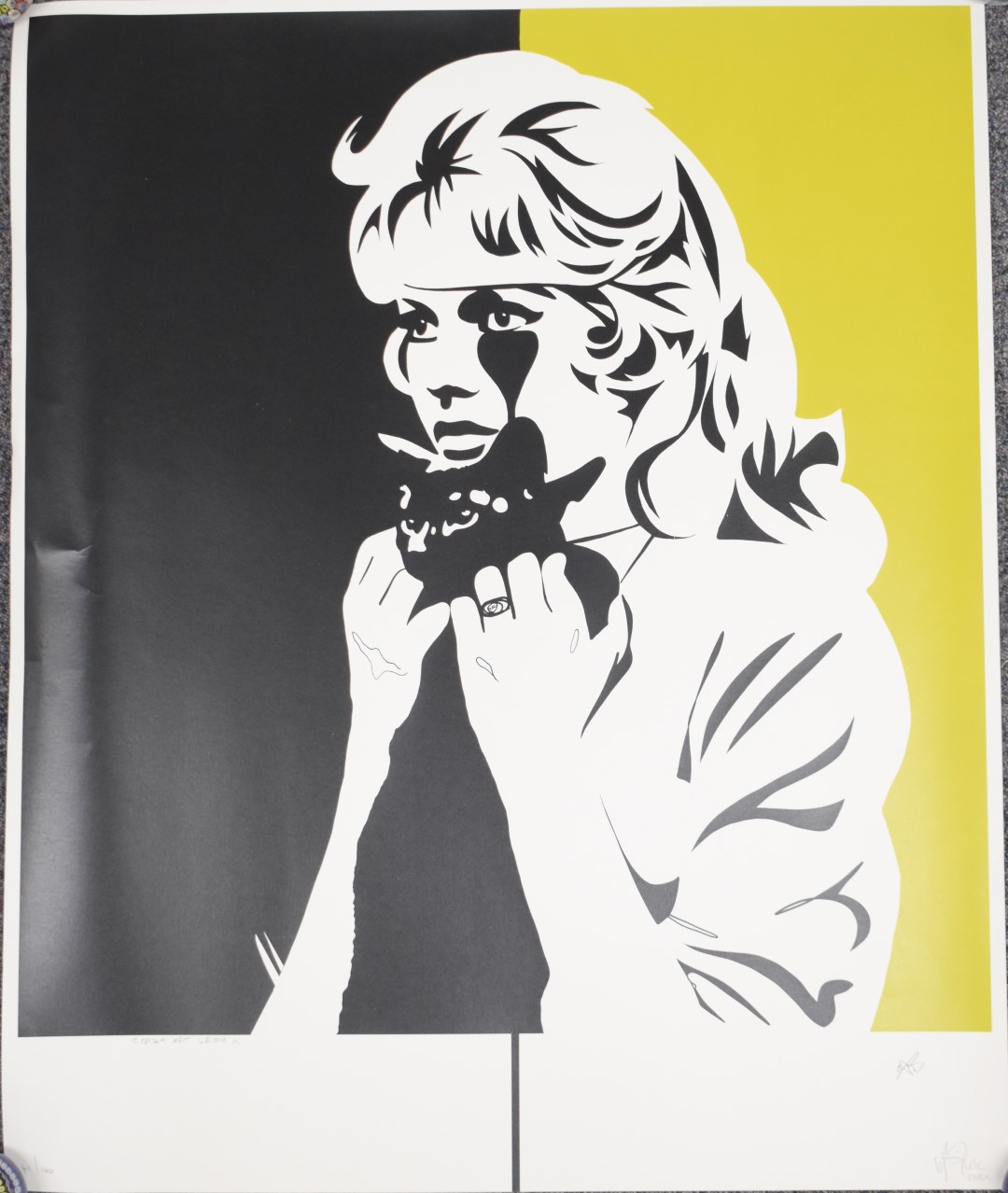 Charles Uzzell Edwards 'Pure Evil' (born 1968) signed limited edition (41/100) screen print 'Crazy