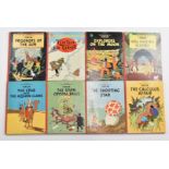 Georges Remi Herge The Adventures of Tintin in eight volumes to include The Shooting Star, The