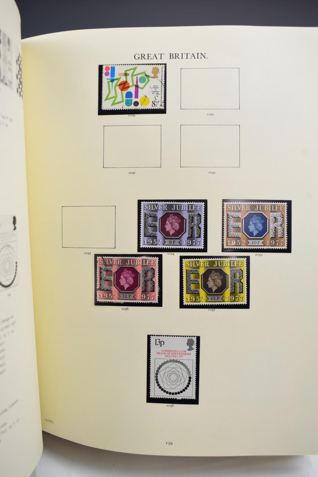 GB and world stamp collection in various stamp albums and loose, includes a few GB mint decimals - Image 4 of 8