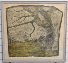 Maxine Relton signed limited edition (11/150) lino cut or similar, titled to lower edge '...they