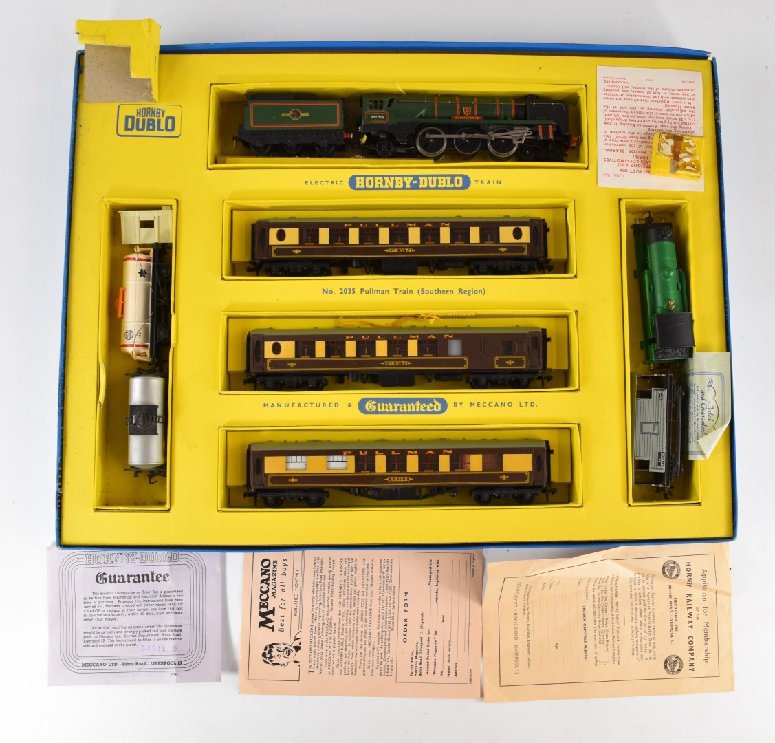 Hornby Dublo 00 gauge model railway set 2035 Pullman Train S.R, in original box - Image 2 of 5