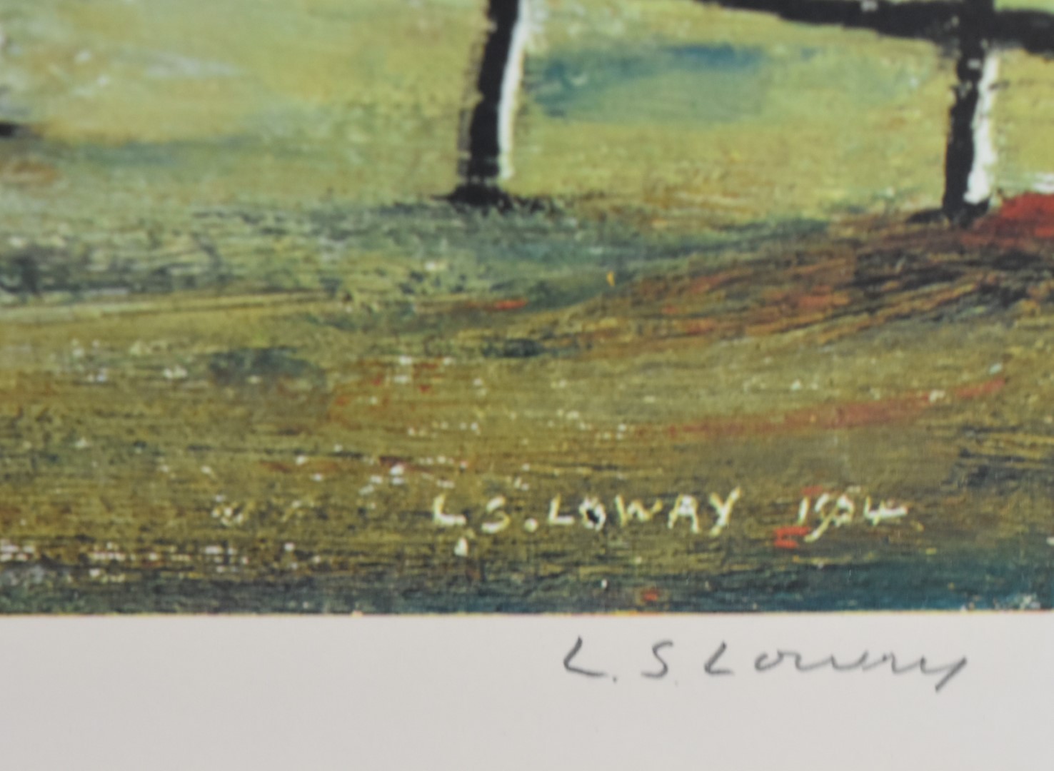 Laurence Stephen Lowry RBA RA (1887-1976) signed limited edition (of 850) print 'Landscape with Farm - Image 4 of 7