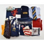 A large collection of vintage rugby related clothing including children's Gloucester Rugby Club