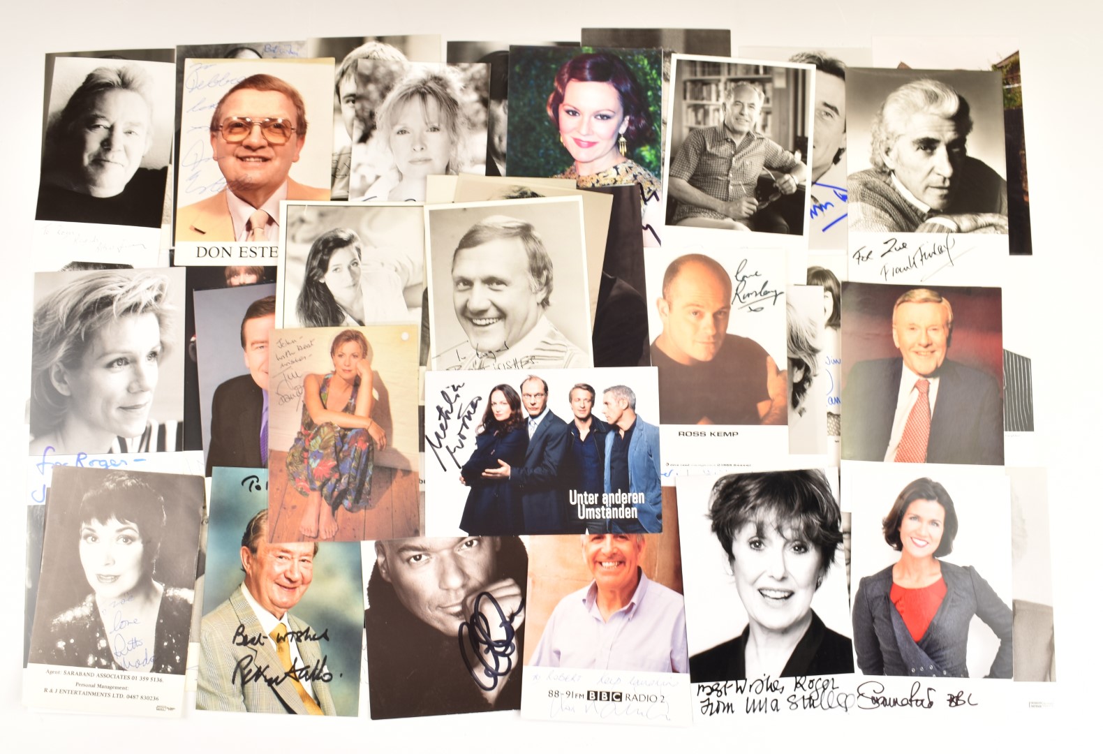 A collection of fifty autographed postcards from mainly British actors, comedians and journalists to - Image 2 of 2