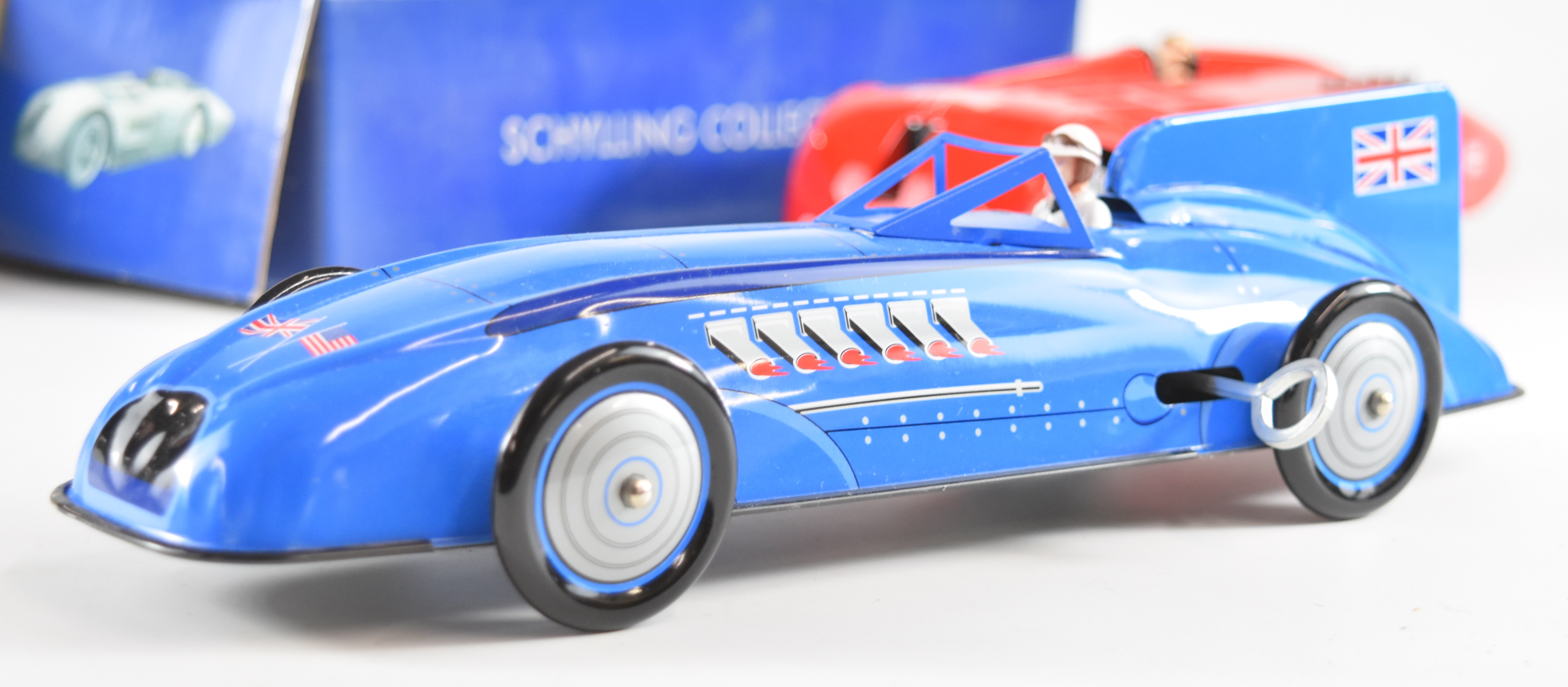 Two Schylling Collector Series tinplate land speed record cars comprising Sir Ian's Bluebird and The - Image 5 of 7