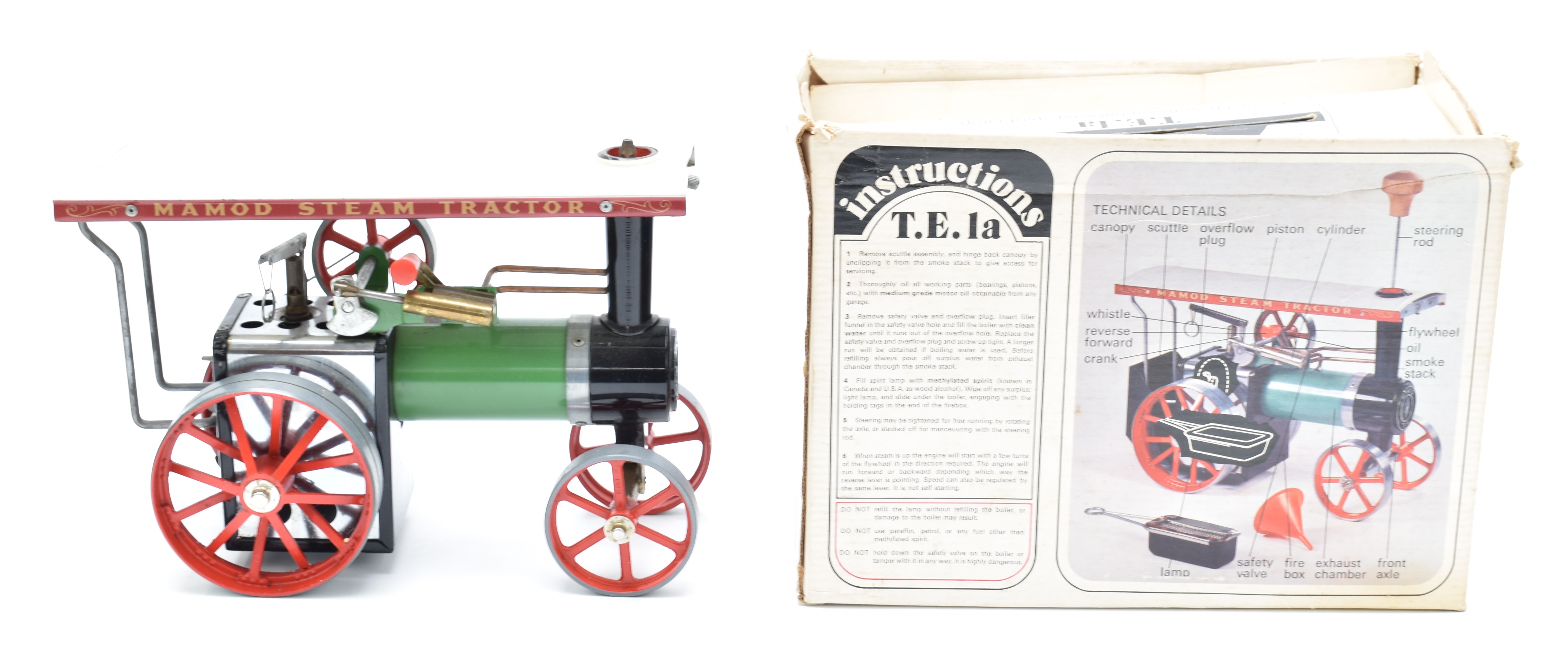 Mamod TE1a live steam traction engine, in original box - Image 2 of 4