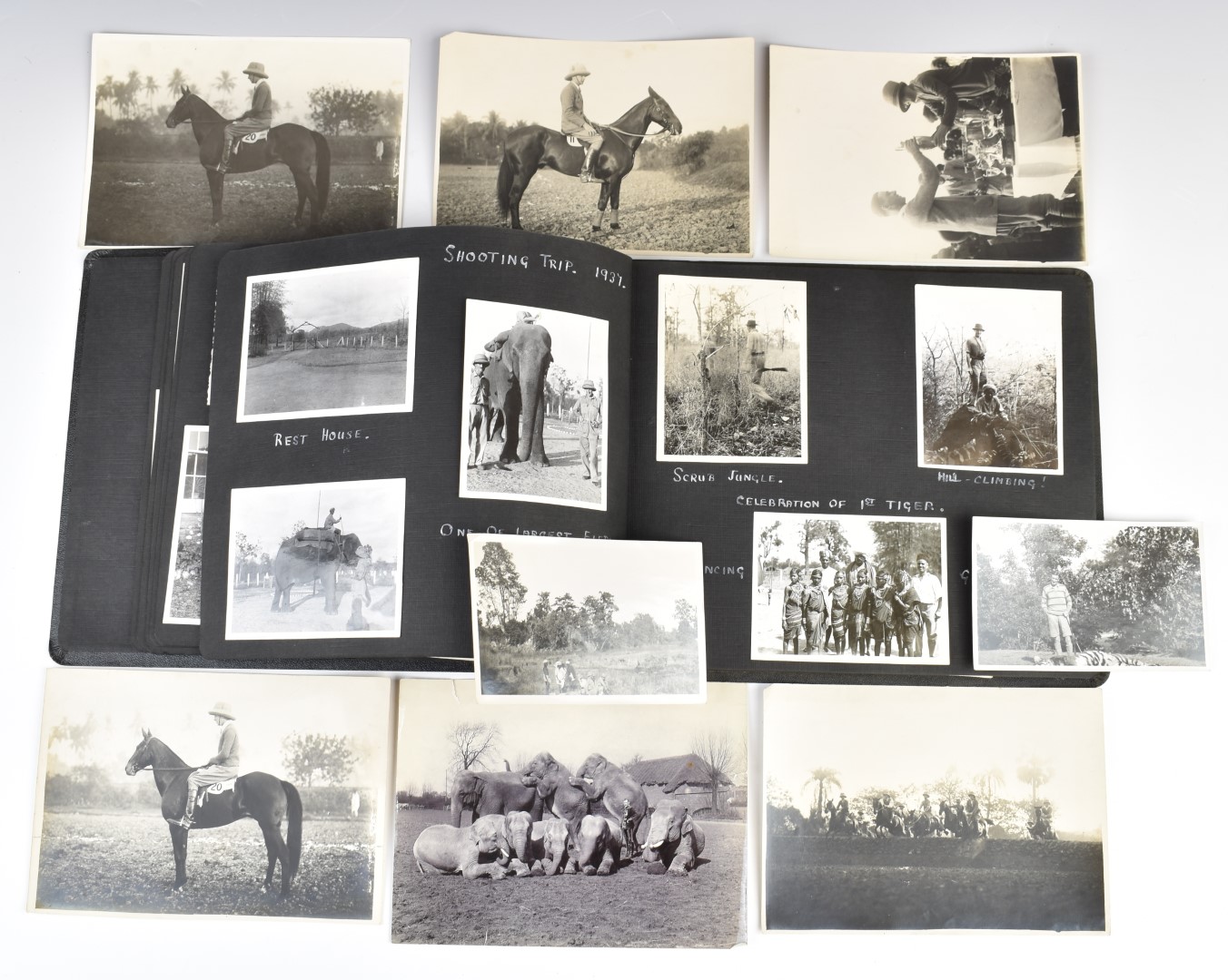 Three albums of black and white photographs and loose items, mostly relating to India and Egypt - Image 5 of 18