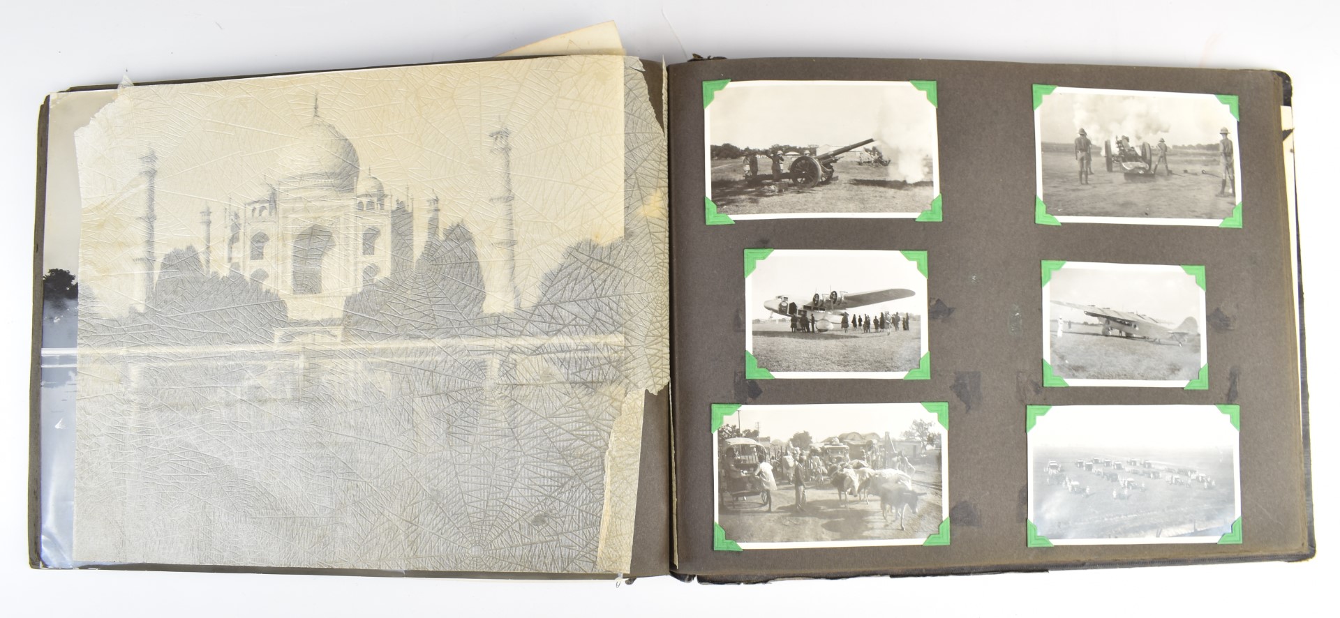 Three albums of black and white photographs and loose items, mostly relating to India and Egypt - Image 11 of 18
