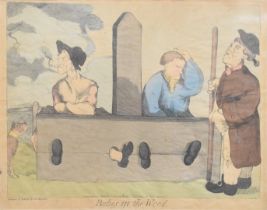 After Richard Newton, late 18thC hand coloured etching 'Babes in the Wood', published 1794 by