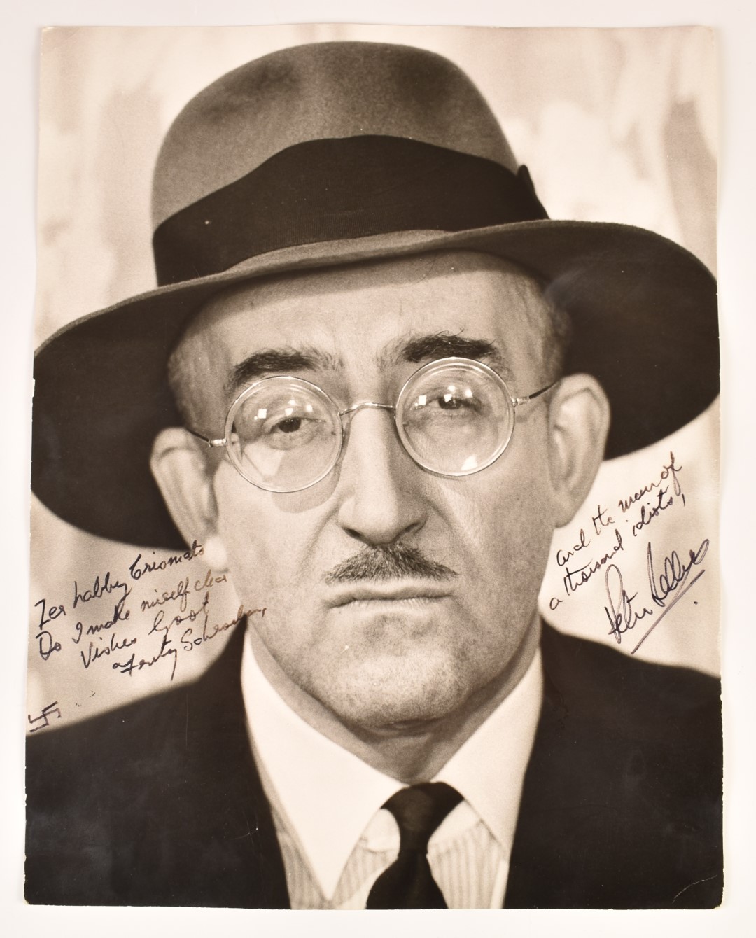 Peter Sellers autographed 25 x 20cm photograph as the character Herr Schroeder.