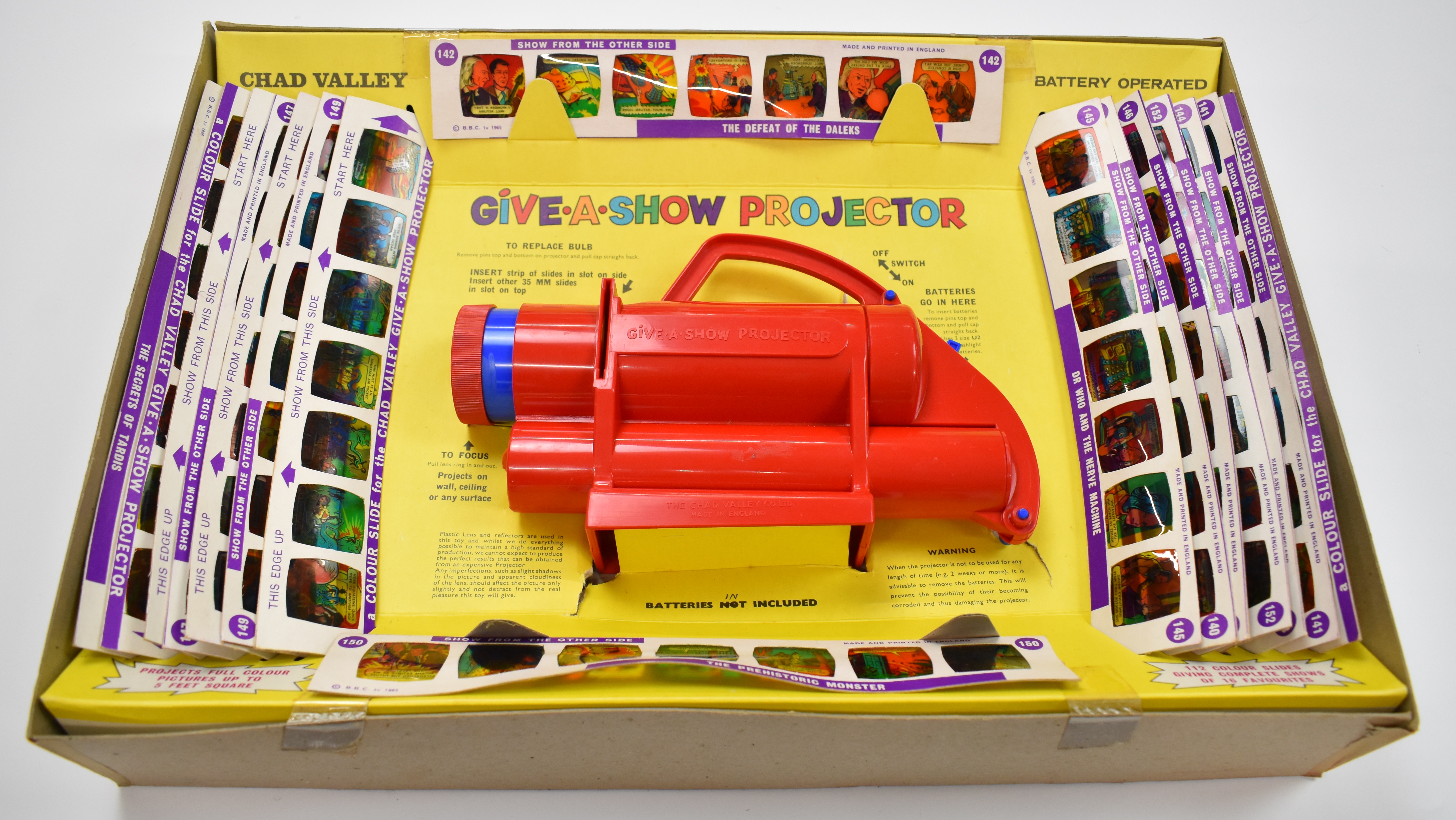 Chad Valley Doctor Who Give-A-Show Projector set, 1965, BBC TV Productions, in original box. - Image 3 of 4