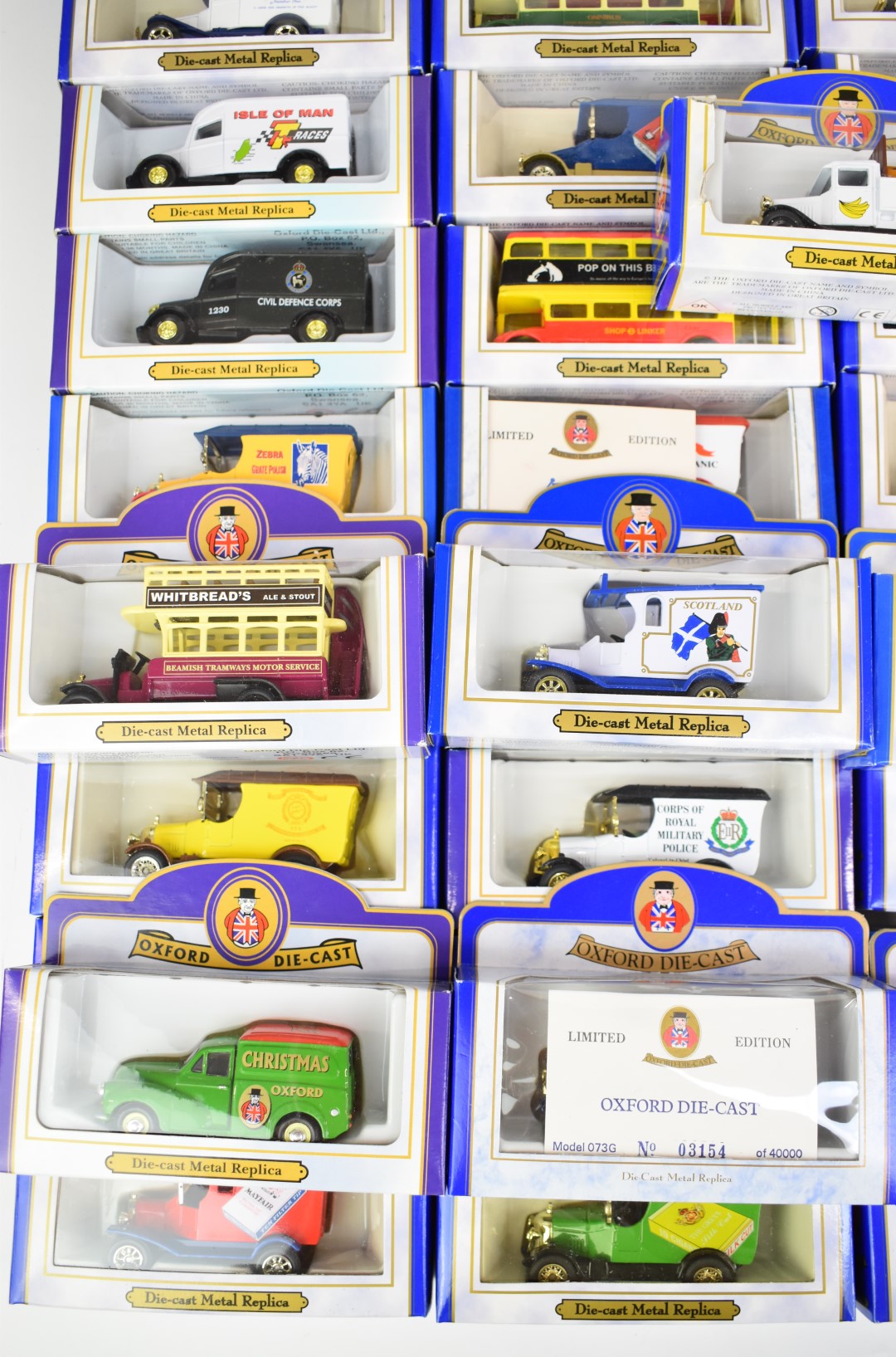 Sixty two Oxford diecast model cars to include public transport and commercial vehicles, all in - Image 3 of 5